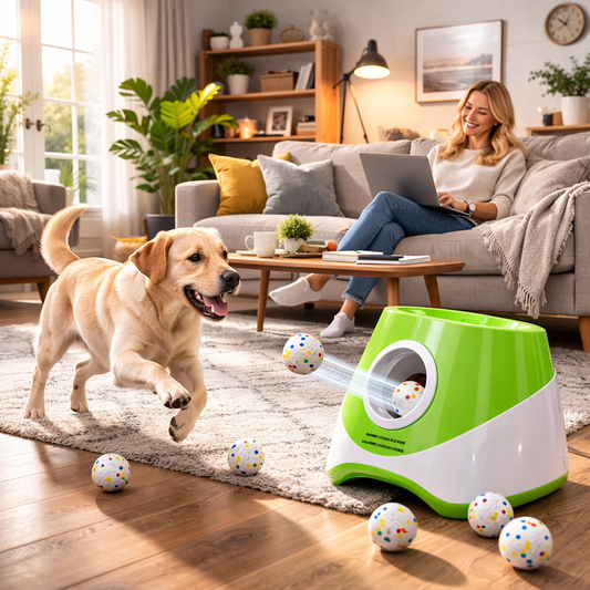 Interactive Dog Anxiety Relief Toy (Automatic Ball Launcher 3.0)