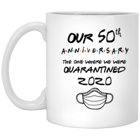 XP8434 11 oz. White Mug 50th anniversary mug