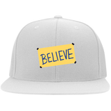 6297F Flat Bill Twill Flexfit Cap Believe