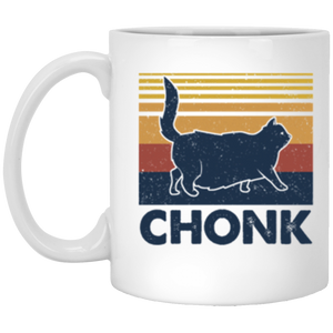 XP8434 11 oz. White Mug Cat Chonk 11oz
